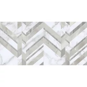 Настенная плитка Golden Tile Marmo Bianco Chevron белый G70151 60х30